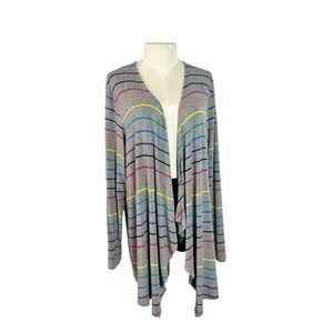 Torrid super soft draped front cardigan size 2 Pride Month exclusive rainbow